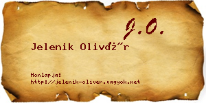 Jelenik Olivér névjegykártya