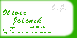 oliver jelenik business card